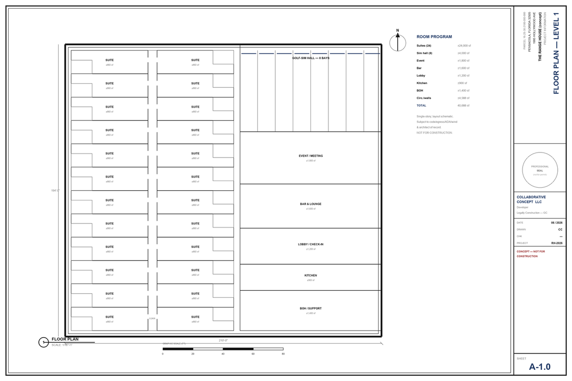 The Range House conceptual floor plan